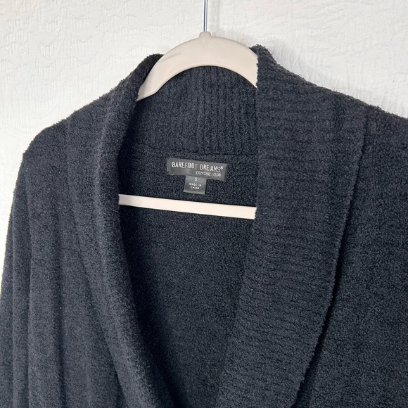 Barefoot Dreams Cardigan Cozy Chic Lite Circle Cardi Black Size Small - Picture 7 of 16